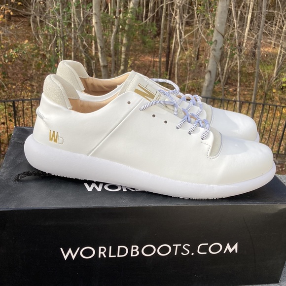 World Boot men’s white sneakers. Size 12 leather and suede. Removable insole. - Picture 10 of 10